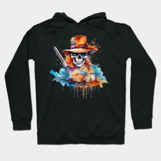 Skull With Guns Hoodie